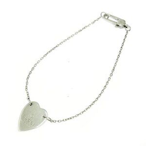 Gucci Silver Logo Heart Bracelet 5.4 g 925 Engraving Bracelet
